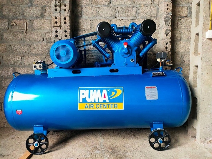 Máy nén khí dây đai Puma 10HP 500L 3 pha áp 12.5 bar