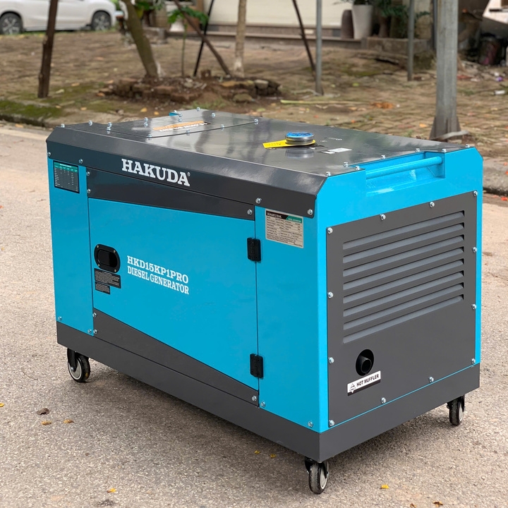 Máy phát điện chạy dầu 15KW HAKUDA HKD15KP1PRO siêu cách âm
