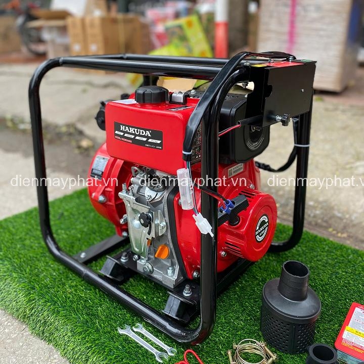 Máy bơm chạy dầu cao áp HAKUDA 6.5HP HKD50MBE đề