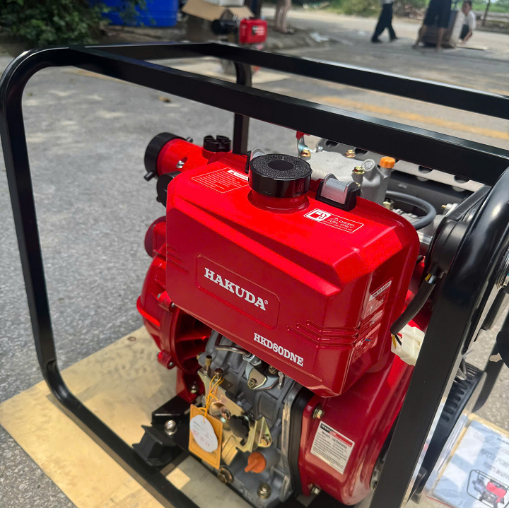 Máy bơm nước cứu hỏa chạy dầu HAKUDA HKD80DNE 6.6KW