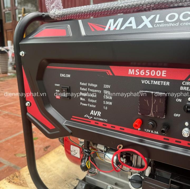 Máy phát điện chạy xăng MAXLOCK MS6500E 5KW có đề