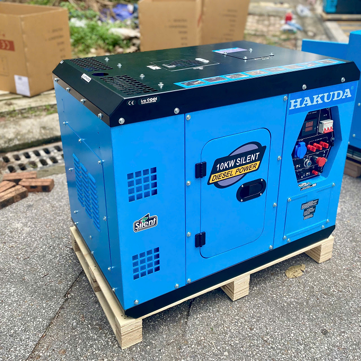 Máy phát điện chạy dầu 10kW HAKUDA HKD10000P3 chống ồn 3 pha