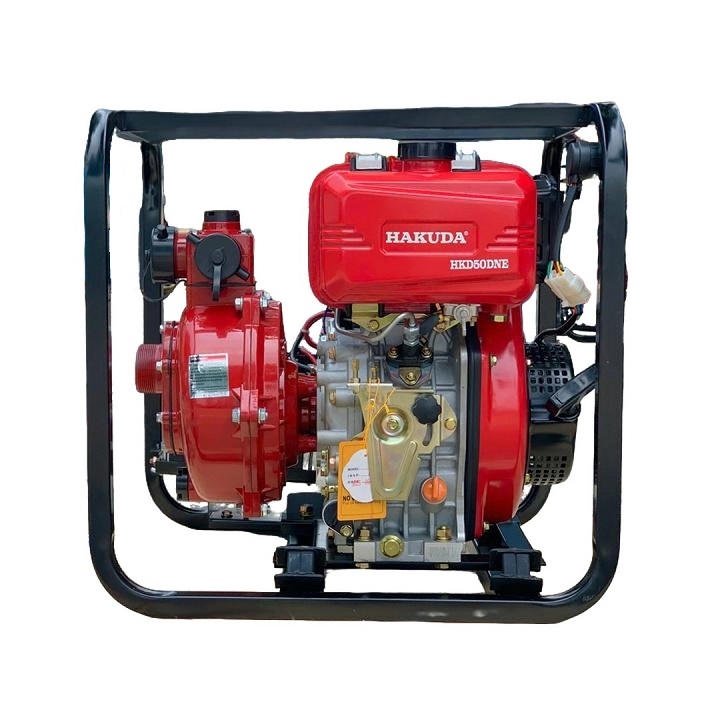 Máy bơm nước chạy dầu cao áp 4KW HAKUDA HKD50DNE có đề