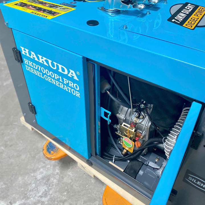 Máy phát điện chạy dầu diesel 7KW HAKUDA HKD7000P1PRO siêu cách âm