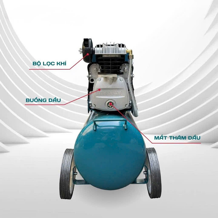 Máy nén khí đầu liền 2 tụ 3.5HP NAKAWA NK2T3550PRO 50L