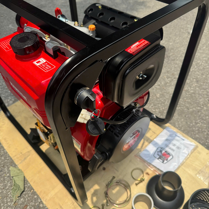 Máy bơm nước cứu hỏa chạy dầu HAKUDA HKD80DNE 6.6KW