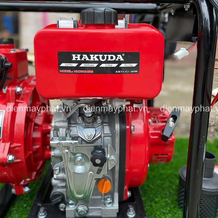 Máy bơm cứu hỏa chạy dầu HAKUDA 6.5HP HKD50MBE có đề