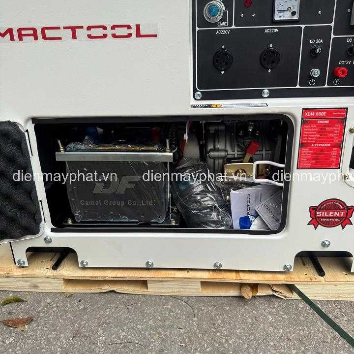 Máy phát điện chạy dầu MACTOOL 6KW XDM-880E chống ồn