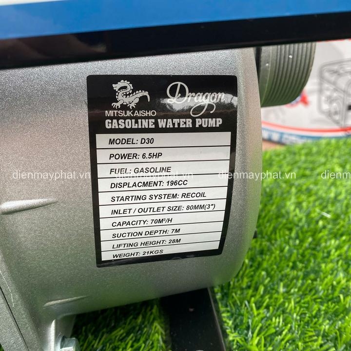 Máy bơm nước chạy xăng DRAGON D30 6.5HP