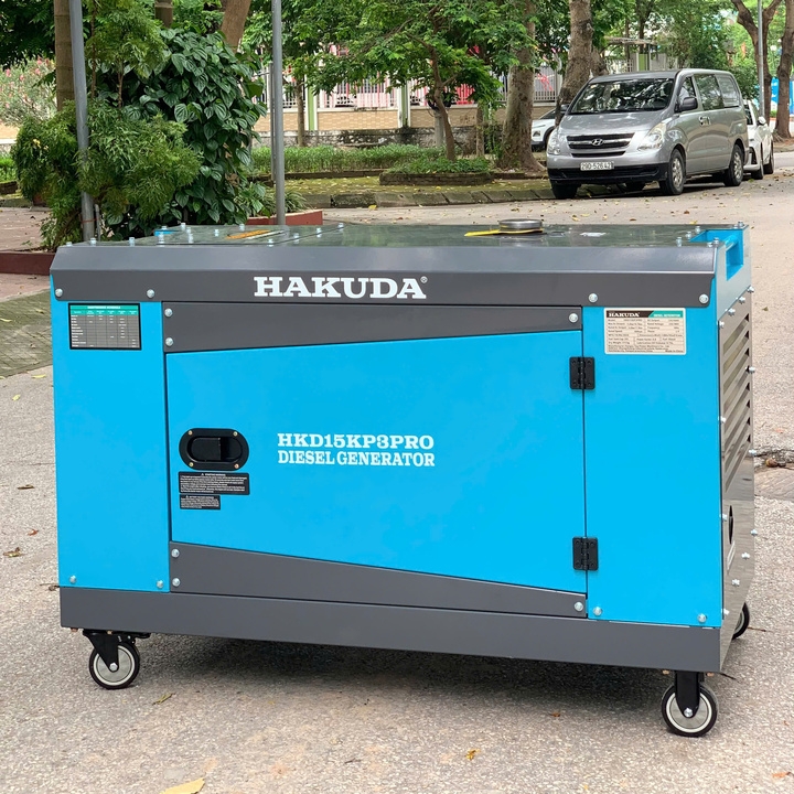Máy phát điện chạy dầu 15KW HAKUDA HKD15KP3PRO 3 pha siêu cách âm