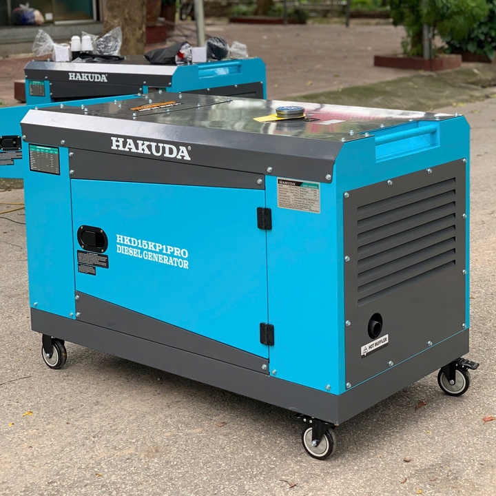 Máy phát điện chạy dầu 15KW HAKUDA HKD15KP1PRO siêu cách âm