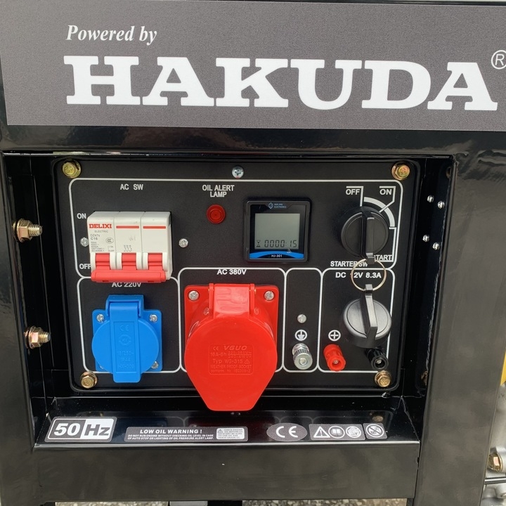 Máy phát điện chạy dầu HAKUDA 7KW HKD7500P3T 3 pha