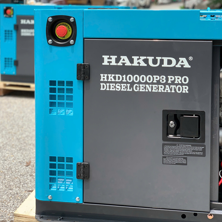 Máy phát điện chạy dầu HAKUDA HKD10000P3PRO 10KW 3 pha siêu cách âm
