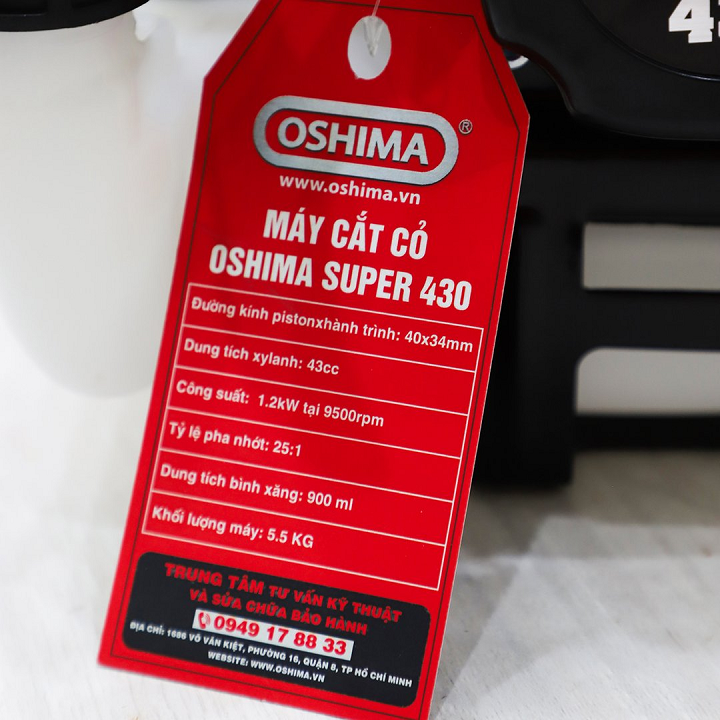 Máy cắt cỏ chạy xăng 2 thì 1.25KW OSHIMA SUPER 430