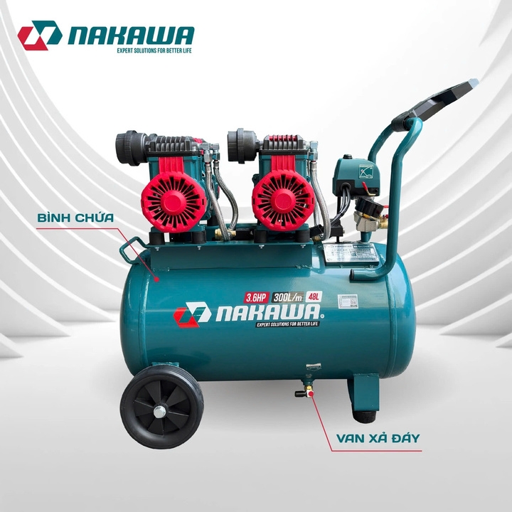 Máy nén khí không dầu NAKAWA 3.6HP NK-36H48L