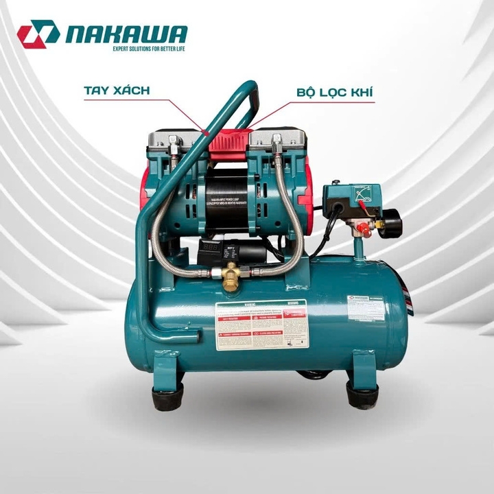 Máy nén khí không dầu tốc nhanh siêu êm NAKAWA 2.8HP NK-28H16L