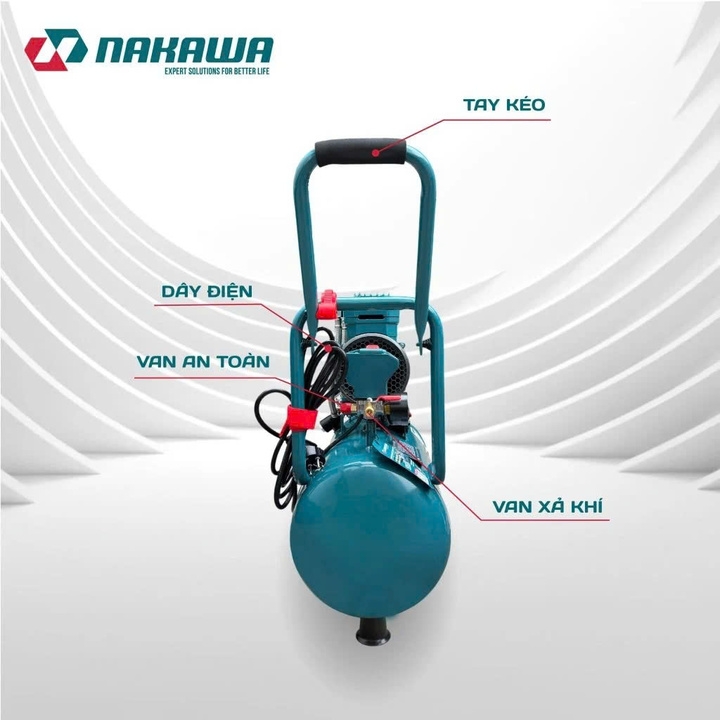 Máy nén khí không dầu tốc nhanh siêu êm NAKAWA 2.6HP NK-26H32L