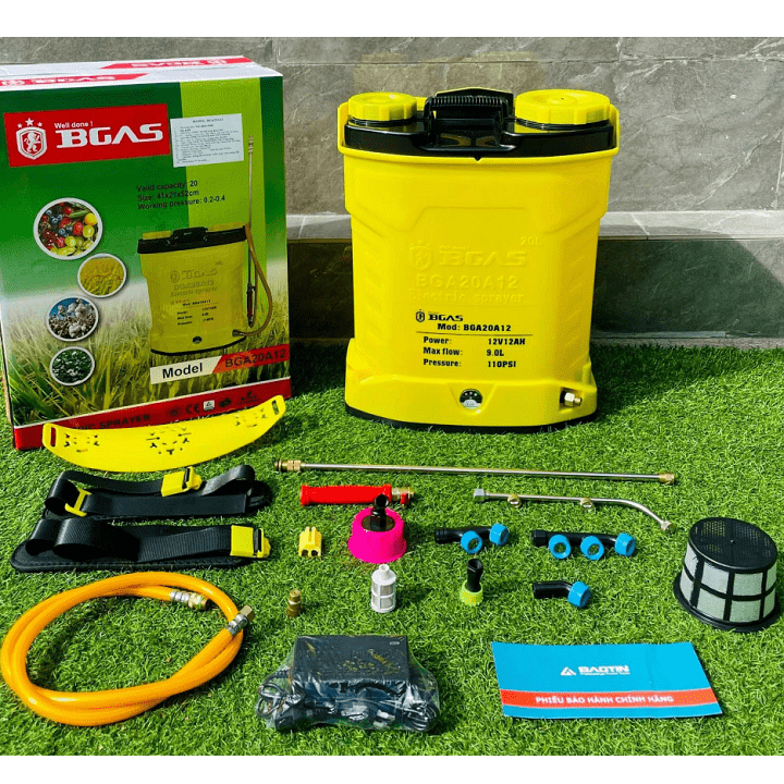 Bình xịt điện BGAS 20L BGA20A12E bơm đôi