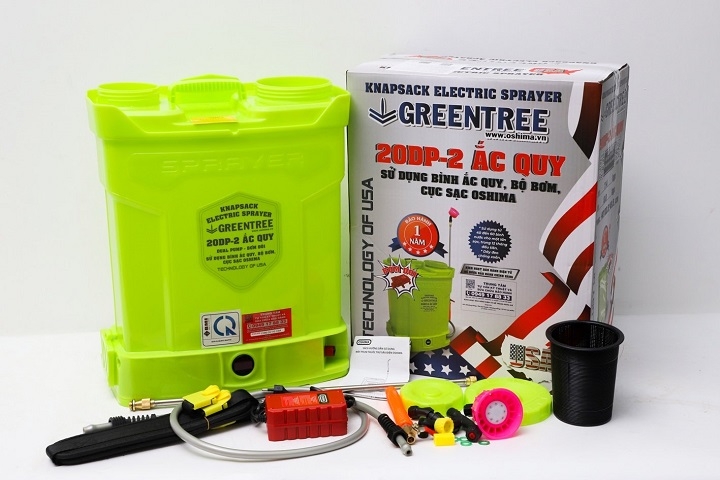 Bình xịt điện đa năng GREENTREE 20DP 20 lít bơm đôi