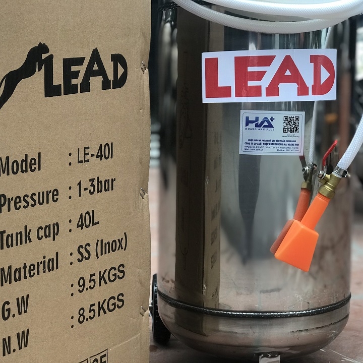 Bình Phun Bọt Tuyết Inox 201 Lead 40L LE-40I