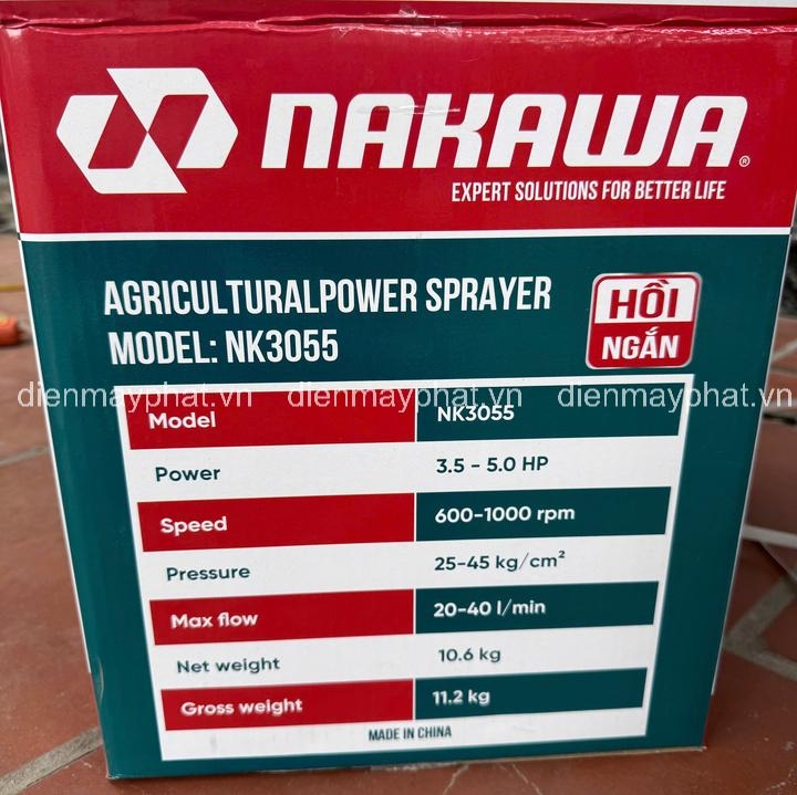 Đầu phun thuốc trừ sâu NAKAWA 5HP NK-3055H