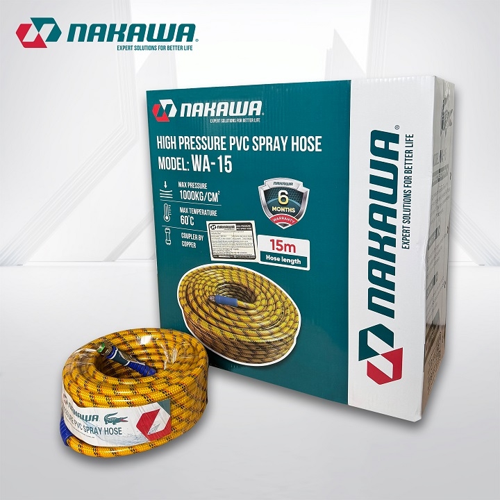 Dây phun xịt áp lực cao NAKAWA 8.5mm NK-WA15 dài 15 mét