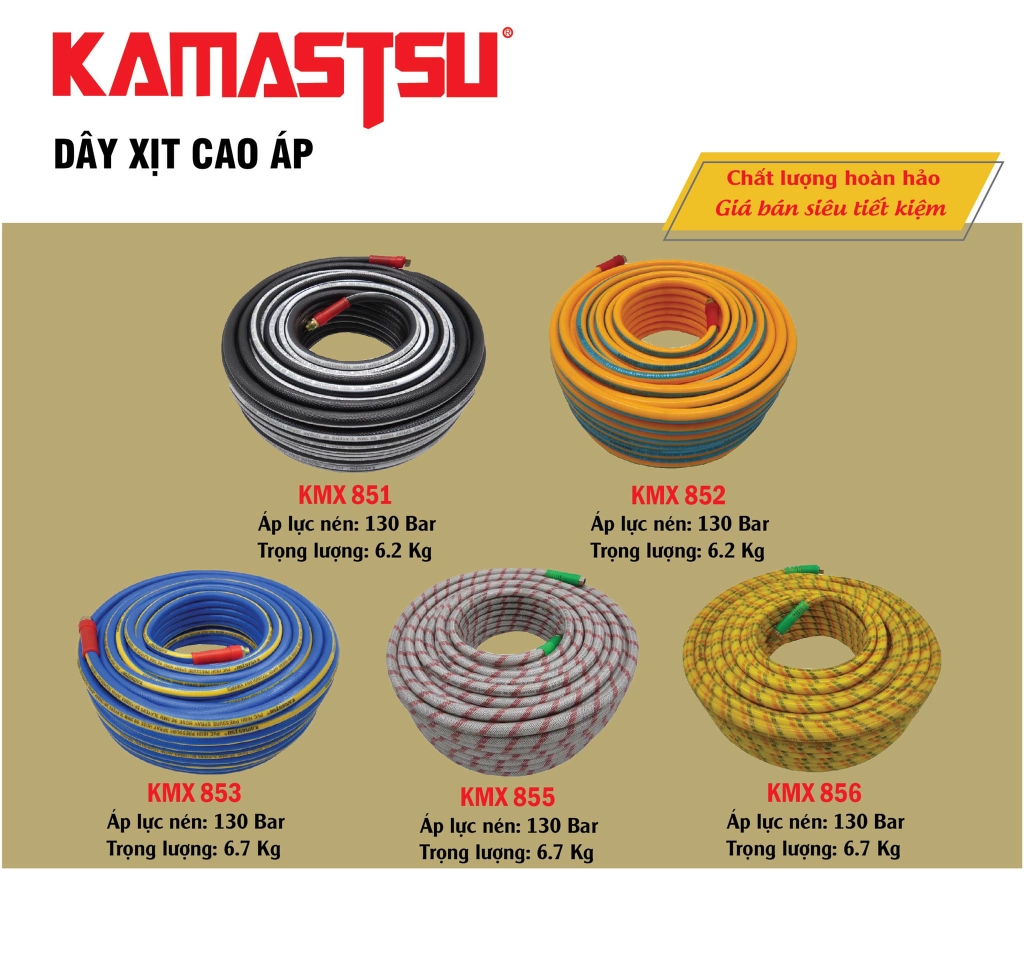 Dây Phun Xịt Áp Lực Kamastsu 8.5mm KMX853-50M