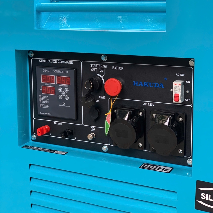 Máy phát điện chạy dầu diesel 15KW HAKUDA HKD15KP1PRO có đề