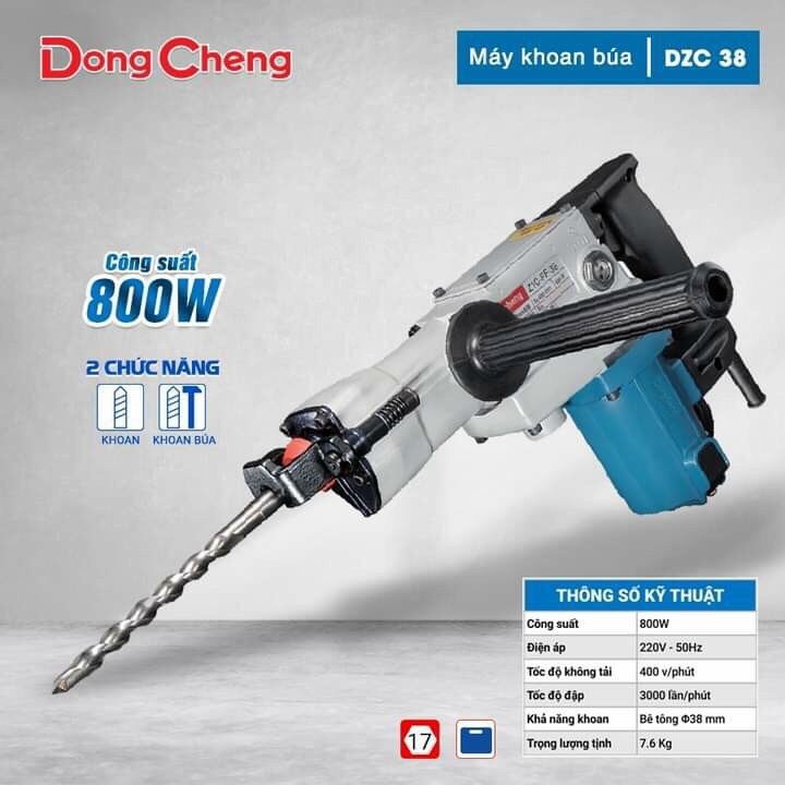 Máy Khoan Búa Dongcheng DZC38 800W