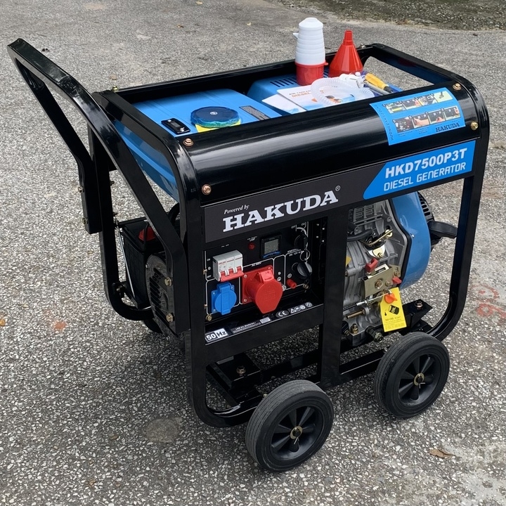 Máy phát điện chạy dầu HAKUDA 7KW HKD7500P3T 3 pha