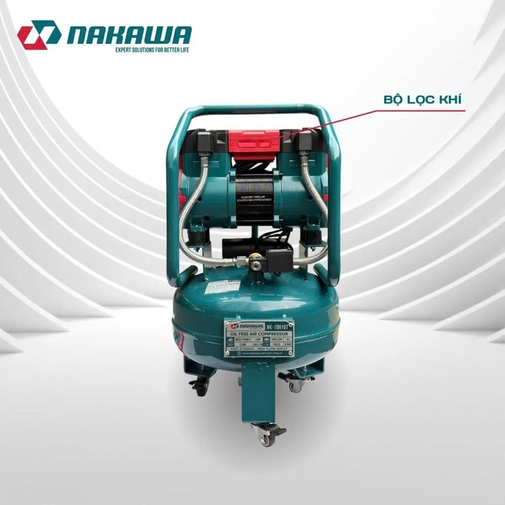 Máy nén khí không dầu NAKAWA 1.8HP NK-18H16T 16L