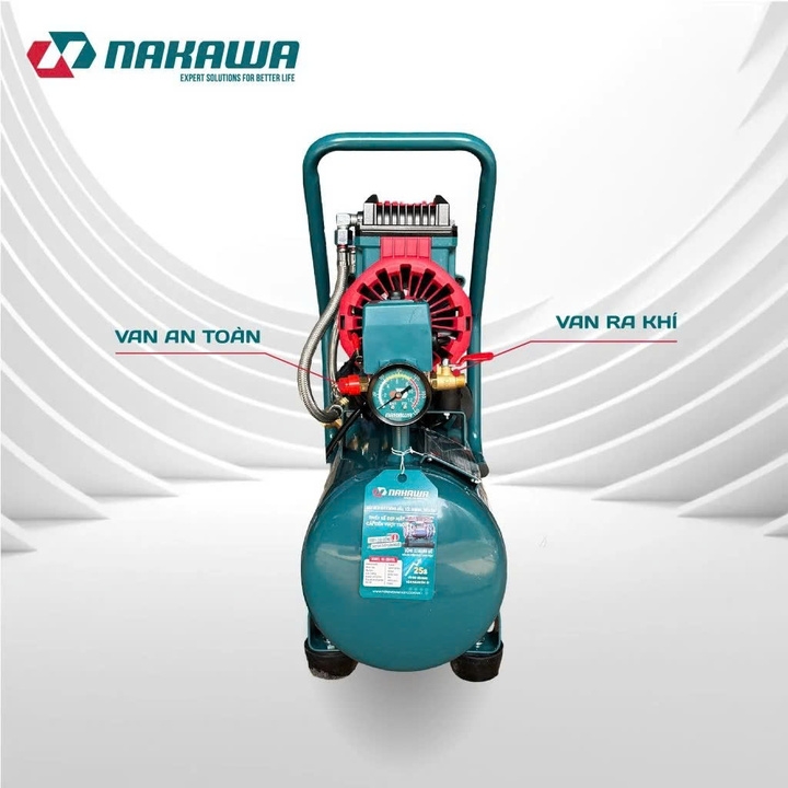 Máy nén khí không dầu tốc nhanh siêu êm NAKAWA 2.8HP NK-28H16L