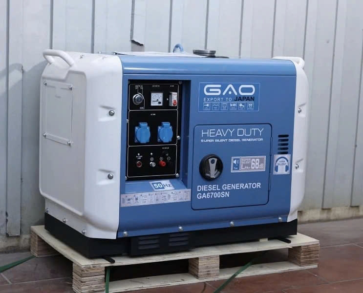 Máy phát điện chạy dầu 5KW GAO GA6700SN siêu cách âm