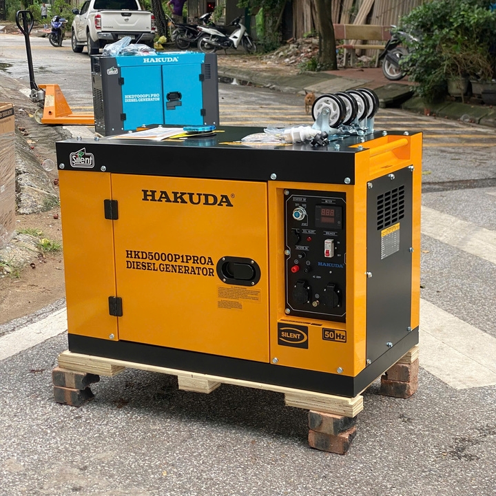 Máy phát điện chạy dầu 5KW HAKUDA HKD5000P1PROA Siêu Cách Âm