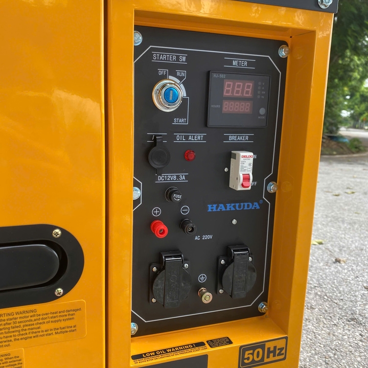Máy phát điện chạy dầu 5KW HAKUDA HKD5000P1PROA Siêu Cách Âm