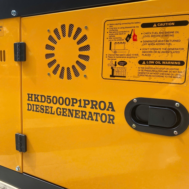 Máy phát điện chạy dầu 5KW HAKUDA HKD5000P1PROA Siêu Cách Âm