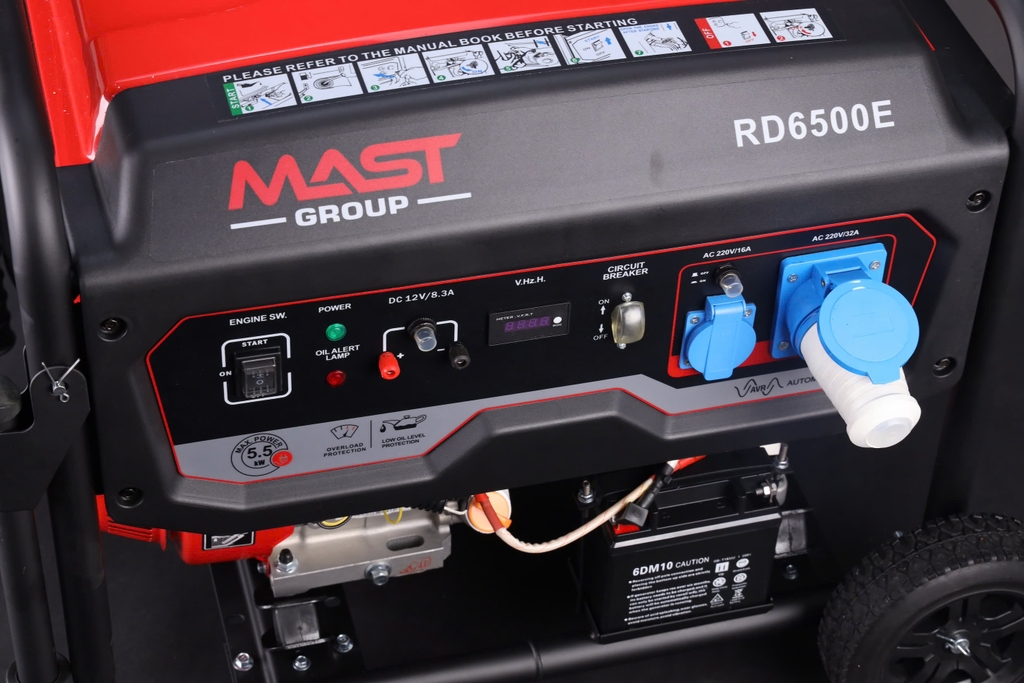 Máy phát điện xăng MAST RD6500E 5KW đề