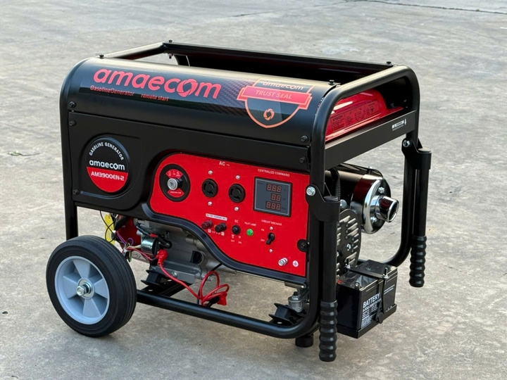 Máy phát điện chạy xăng 3KW AMAECOM AM3900EN-2 có đề