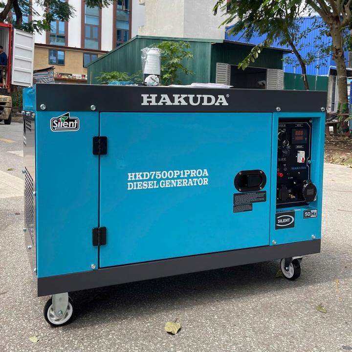 Máy phát điện 7KW chạy dầu HAKUDA HKD7500P1PROA siêu cách âm