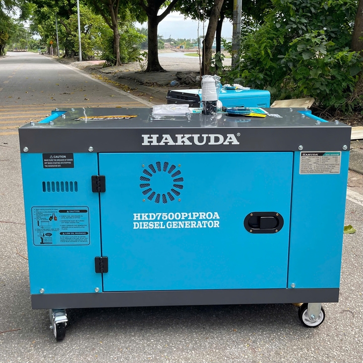 Máy phát điện 7KW chạy dầu HAKUDA HKD7500P1PROA siêu cách âm
