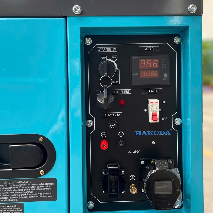 Máy phát điện 7KW chạy dầu HAKUDA HKD7500P1PROA siêu cách âm