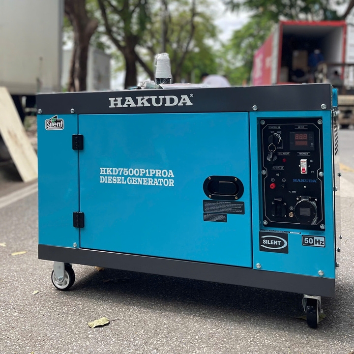 Máy phát điện 7KW chạy dầu HAKUDA HKD7500P1PROA siêu cách âm