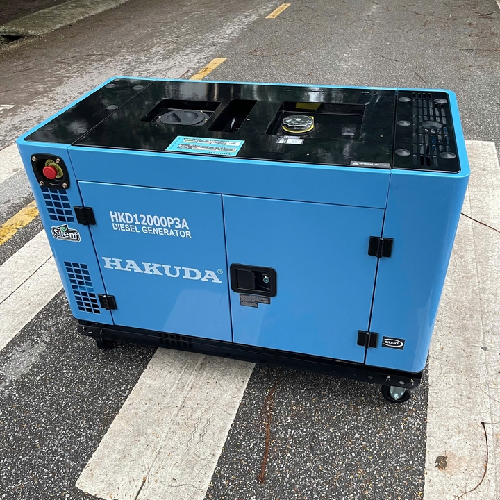 Máy phát điện chạy dầu diesel 12KW HAKUDA HKD12000P3A siêu cách âm 3 pha