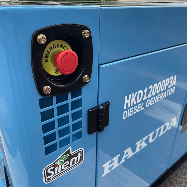 Máy phát điện chạy dầu diesel 12KW HAKUDA HKD12000P3A siêu cách âm 3 pha