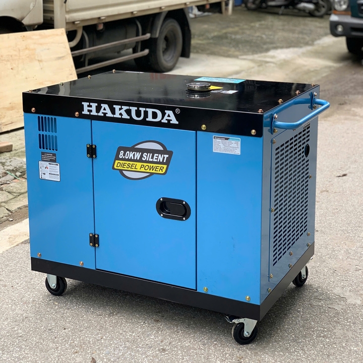 Máy phát điện chạy dầu diesel 8KW HAKUDA HKD8000P3A 3 pha có đề