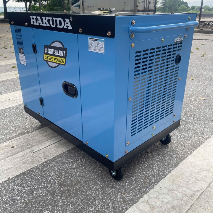 Máy phát điện chạy dầu diesel 8KW HAKUDA HKD8000P1A có đề 1 pha