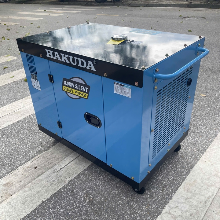 Máy phát điện chạy dầu diesel 8KW HAKUDA HKD8000P1A có đề 1 pha