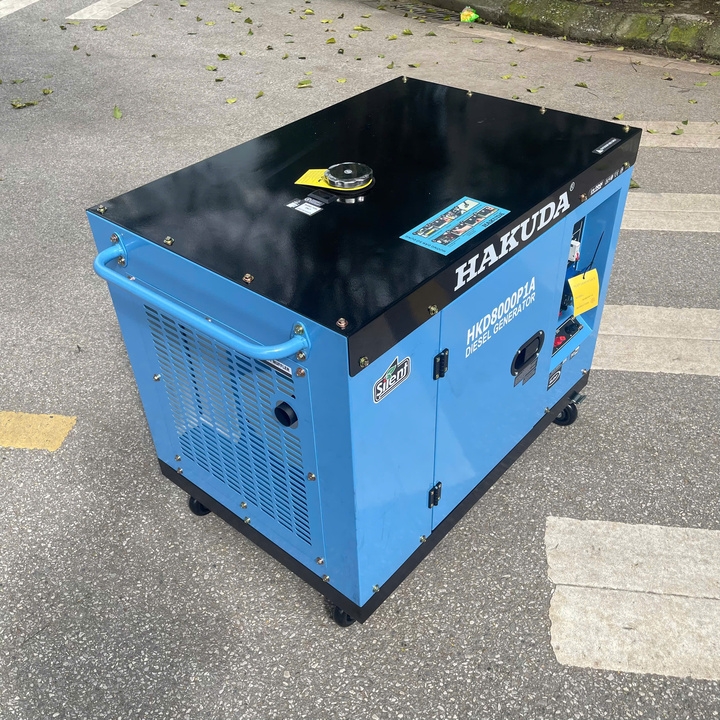 Máy phát điện chạy dầu diesel 8KW HAKUDA HKD8000P1A có đề 1 pha