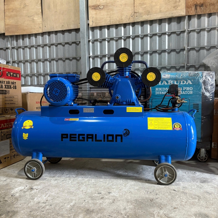 Máy nén khí dây đai PEGALION 180L 5.5HP TM-V-0.6/8-180L 3 pha