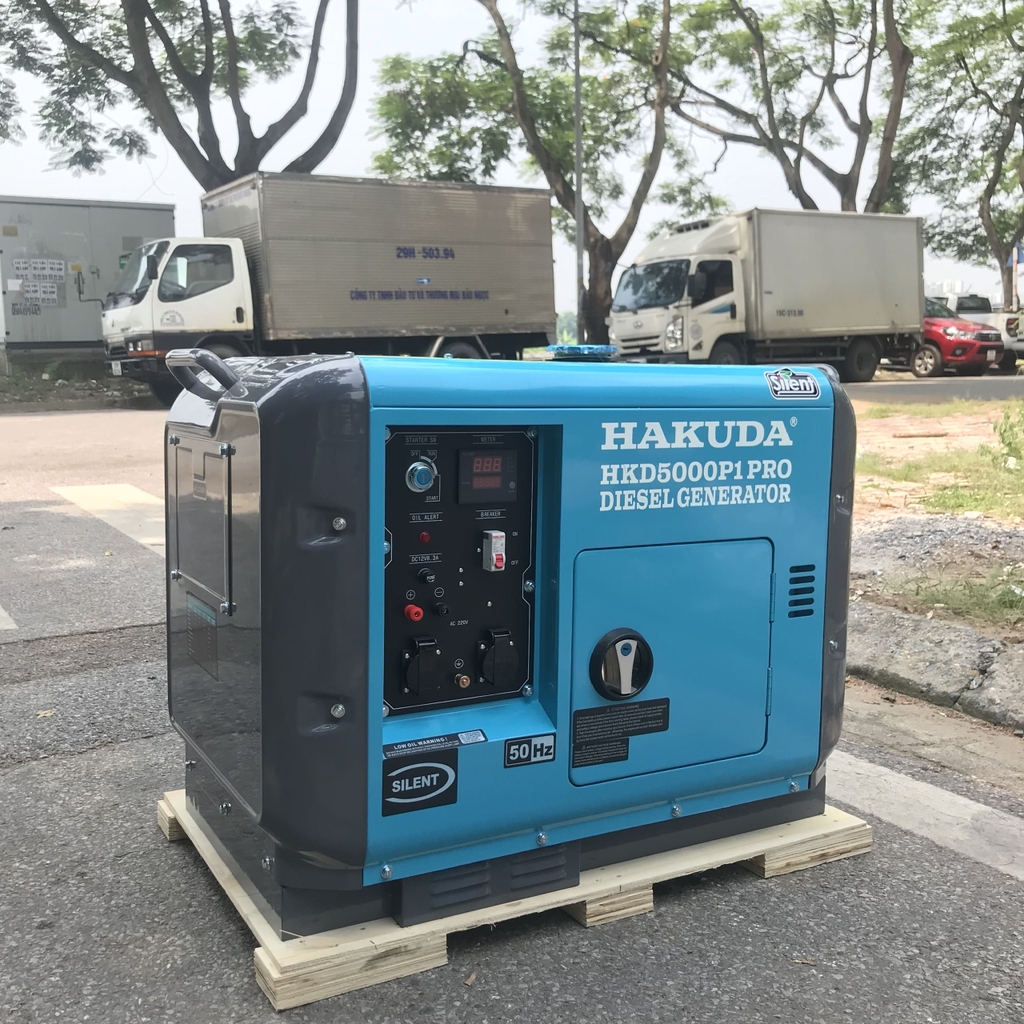 Máy phát điện chạy dầu HAKUDA HKD5000P1 PRO 5KW siêu cách âm